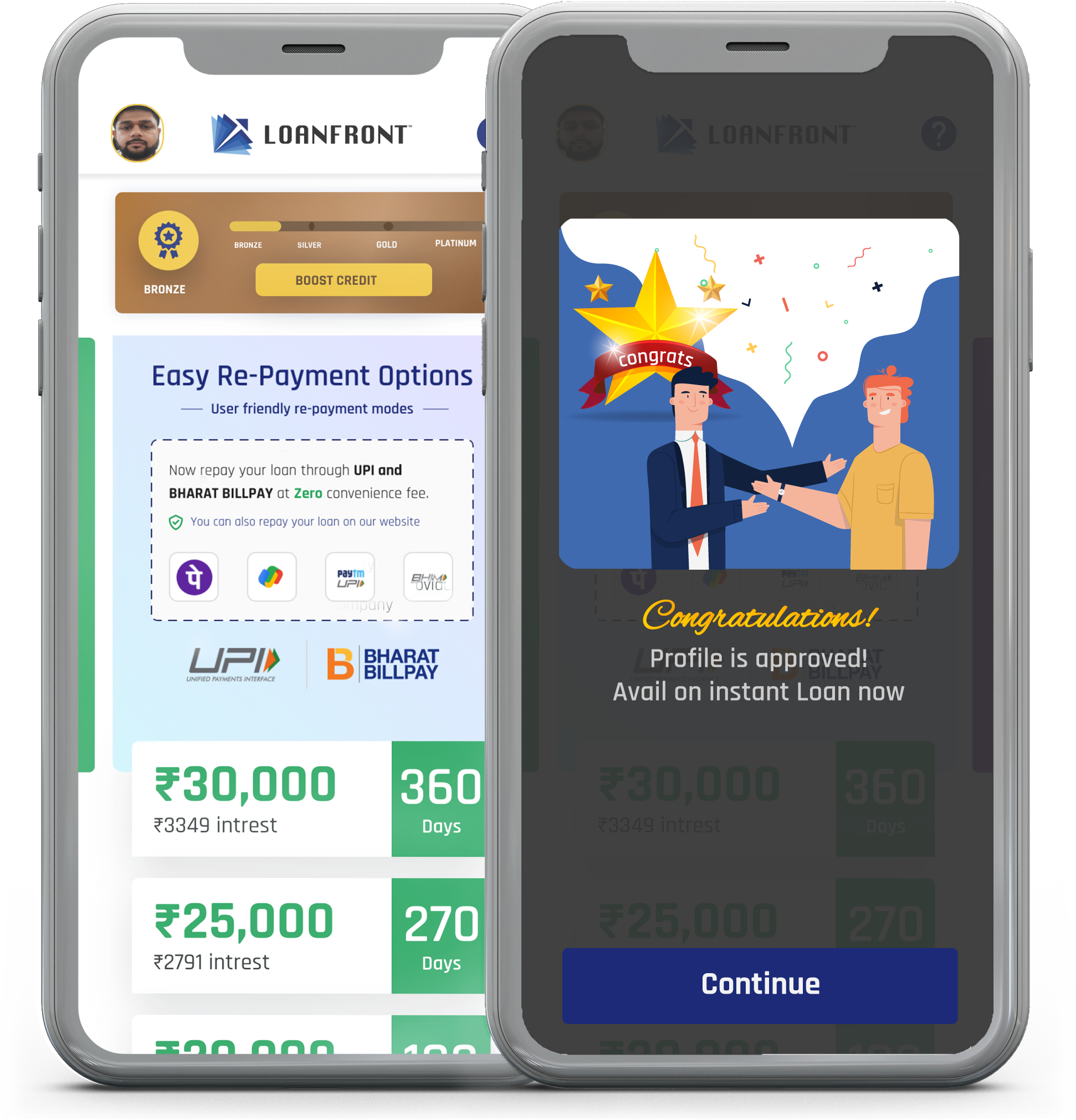 LoanFront - Instant Personal Loan App - Repayment in EMIs